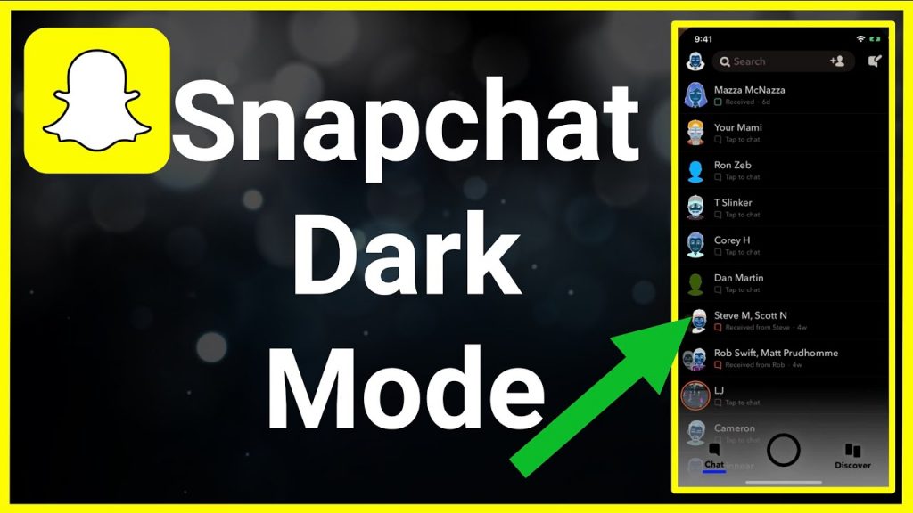 How to enable snapchat dark mode